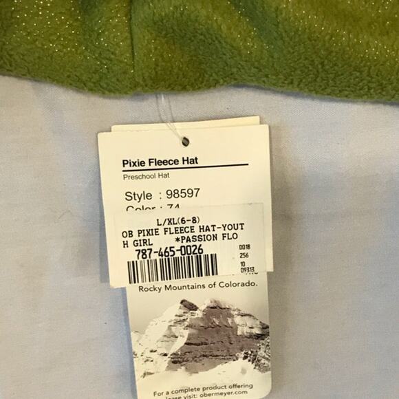 Girl's Fleece Hat - "Pixie" - Picture 2 of 3